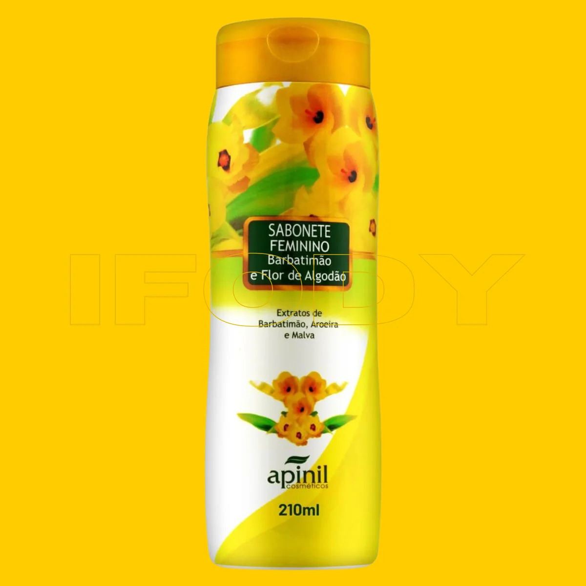 Sabonete Íntimo Feminino Barbatimão e Flor de Algodão 210ml Apinil Cosméticos