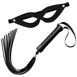 Kit 1 – Chicote E Máscara Tiazinha – Preto