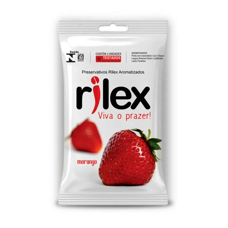 Preservativo Aromático Morango C/ 3 Un - Rilex
