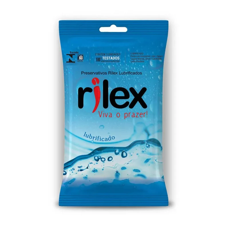 Preservativo Lubrificado Com 3 Unidades - Rilex