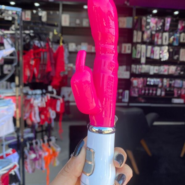 Natan -Vibrador Rabbit com estimulo no ponto G e clitóris 10 intensidades - pilha