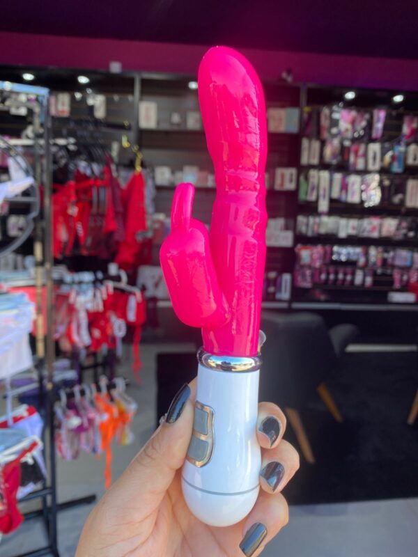Natan -Vibrador Rabbit com estimulo no ponto G e clitóris 10 intensidades - pilha