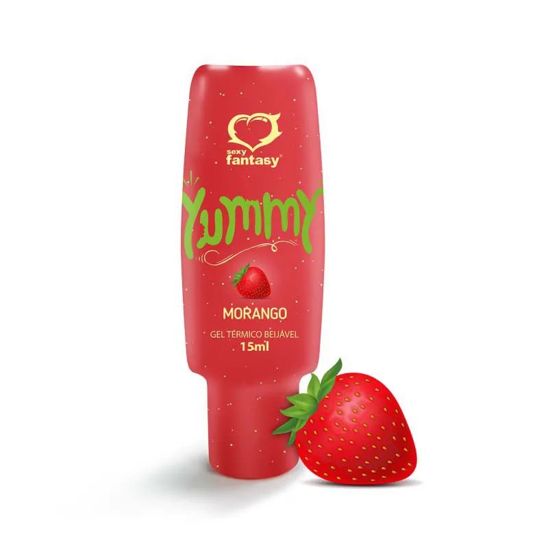 Gel Comestível Yummy Morango 15 Ml - Sexy Fantasy