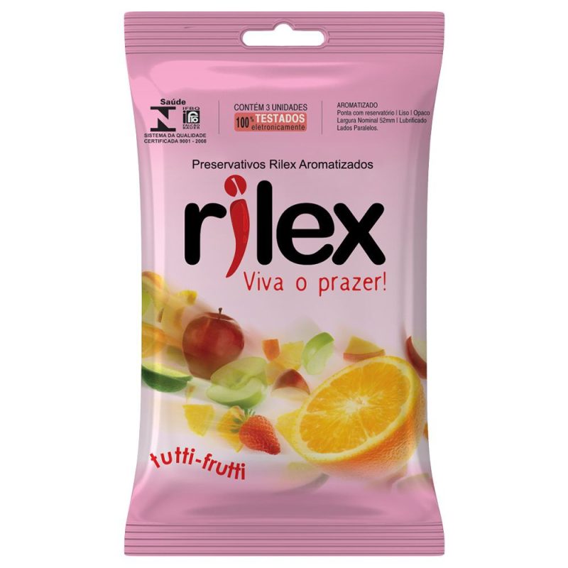 Preservativo Aromático Tutti-Fruit C/ 3 Un - Rilex