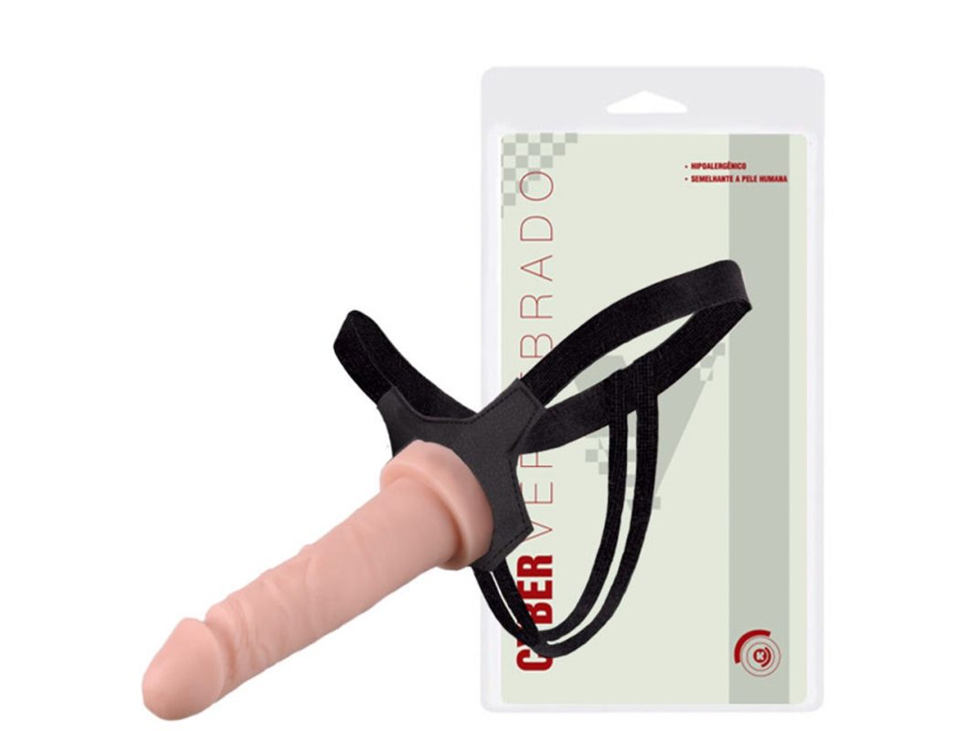 Kit Cinta Com Prótese Em Cyber Skin 17,5 X 3,8Cm (Acoplamento De Rosca) - Kgel
