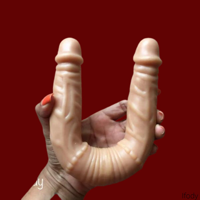 Pênis Realístico Duplo Maciço Longão 32,5X4,5Cm Sexy Fantas