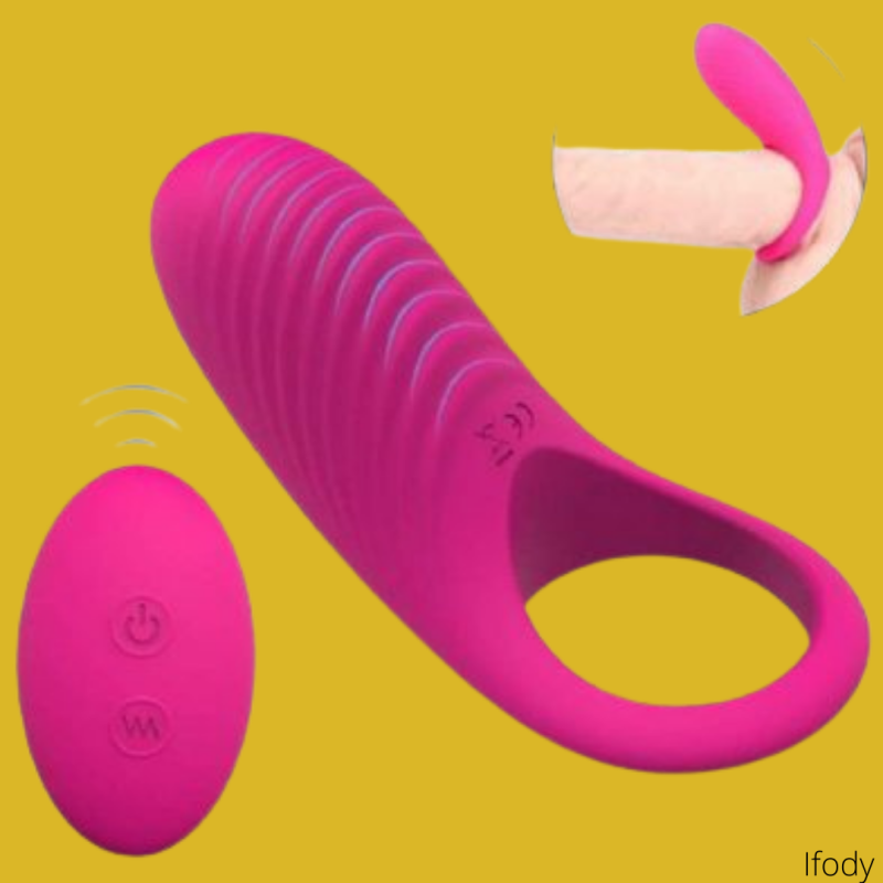 Anel Peniano Com Vibrador Com Controle Recarregável