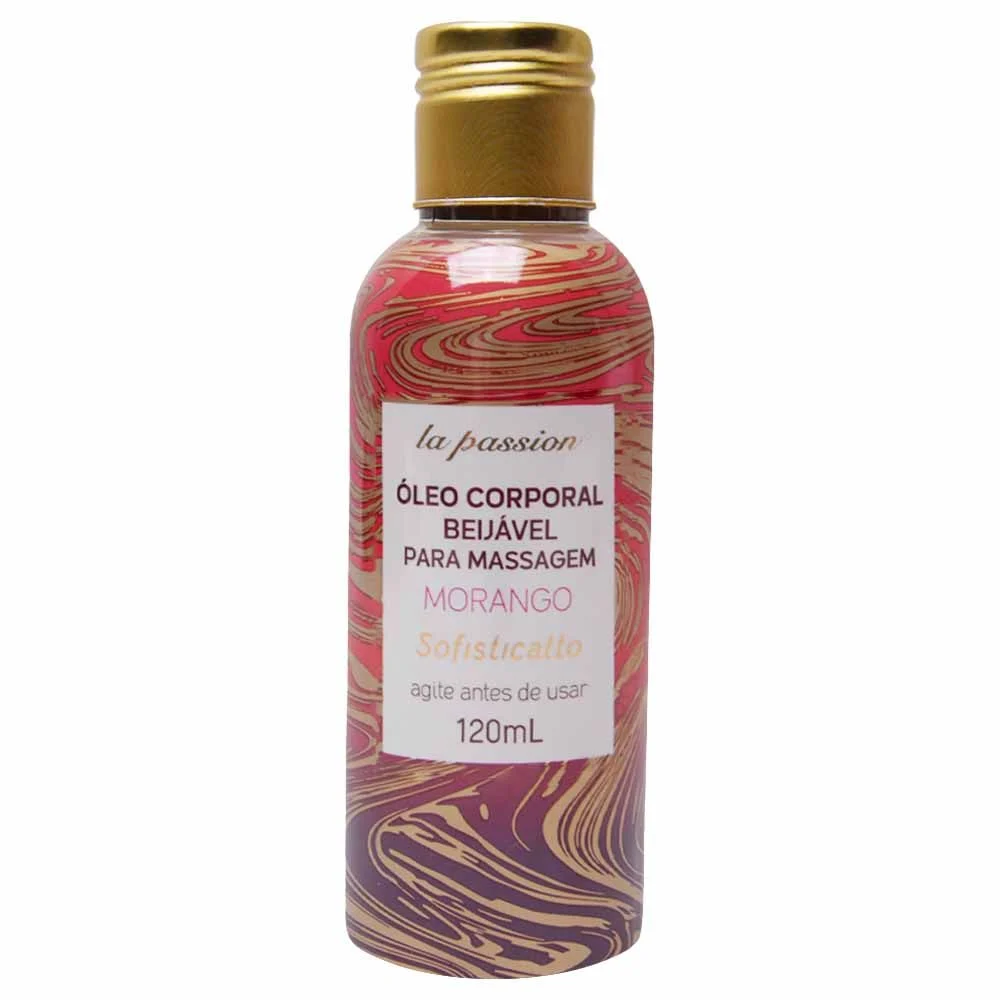 Óleo Corporal Beijável Para Massagem (morango) 120 Ml — foto 1