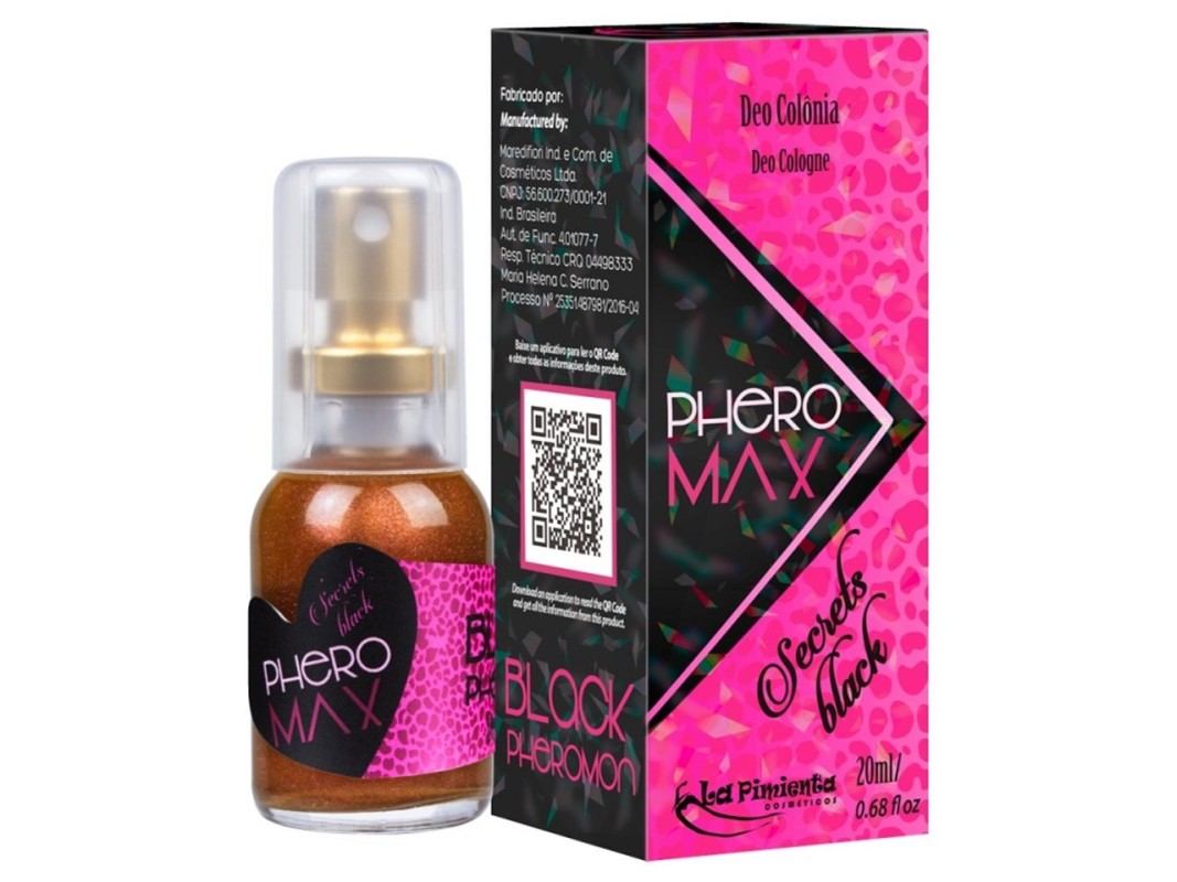 Perfume Phero Feminino Secrets Black 20 Ml - La Pimienta