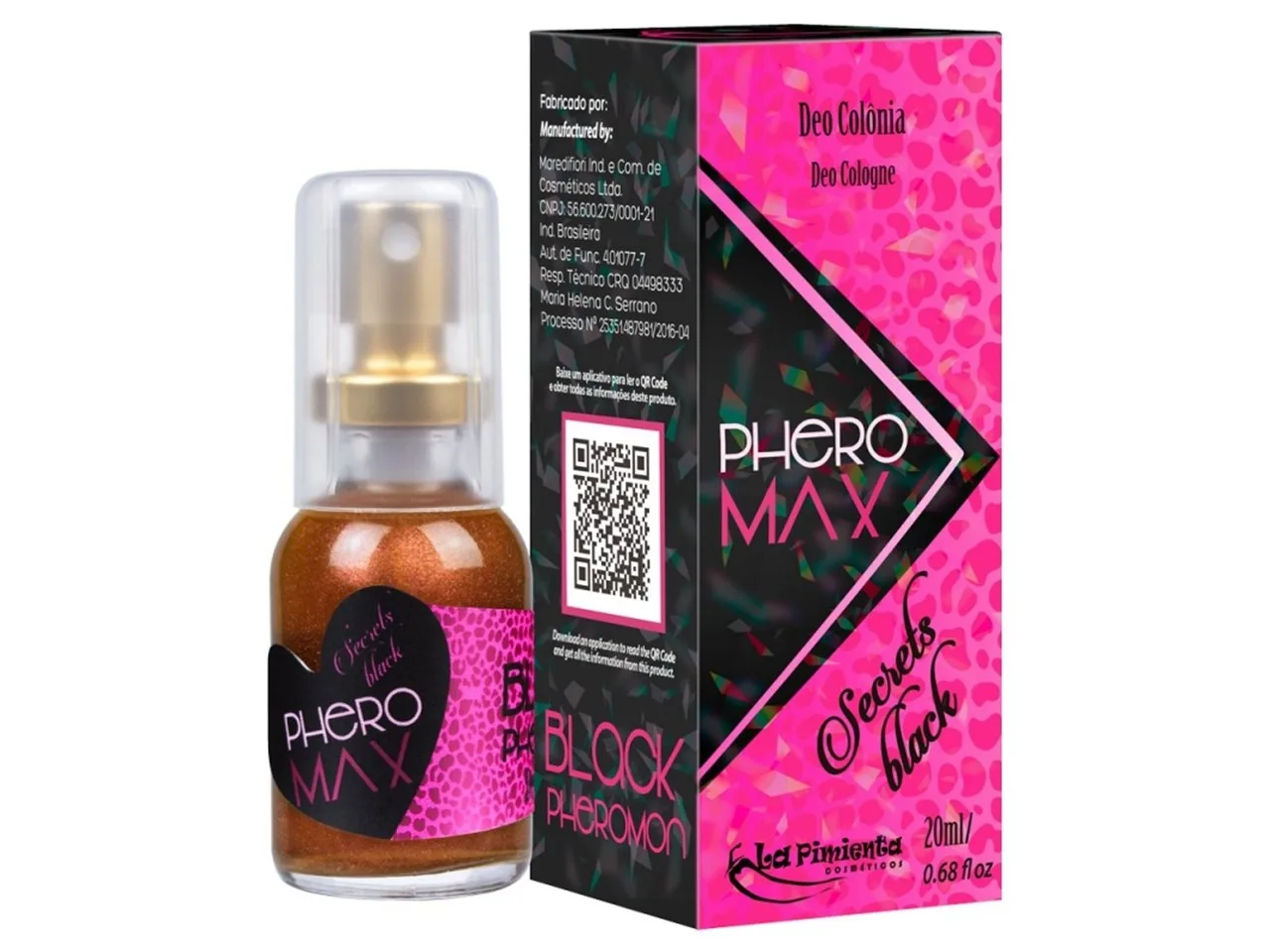 Perfume Phero Feminino Secrets Black 20 Ml - La Pimienta