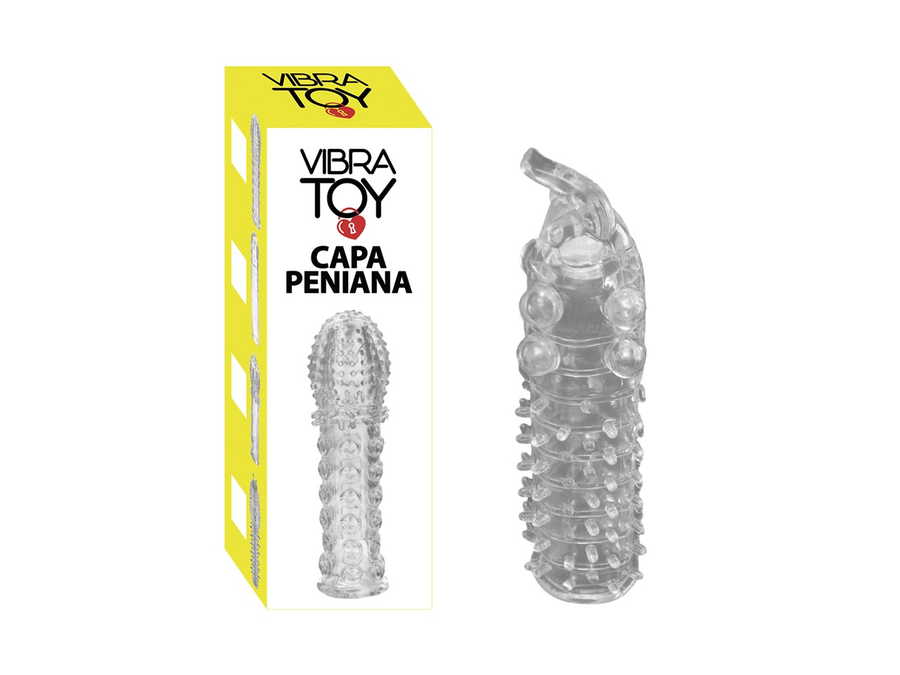 Capa Peniana Pérola Com Detalhe Na Ponta Em Silicone — foto 1