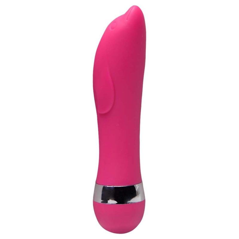 golfinho -Vibrador Formato Golfinho Aveludado- Multivelocidade (PS005C) pilha
