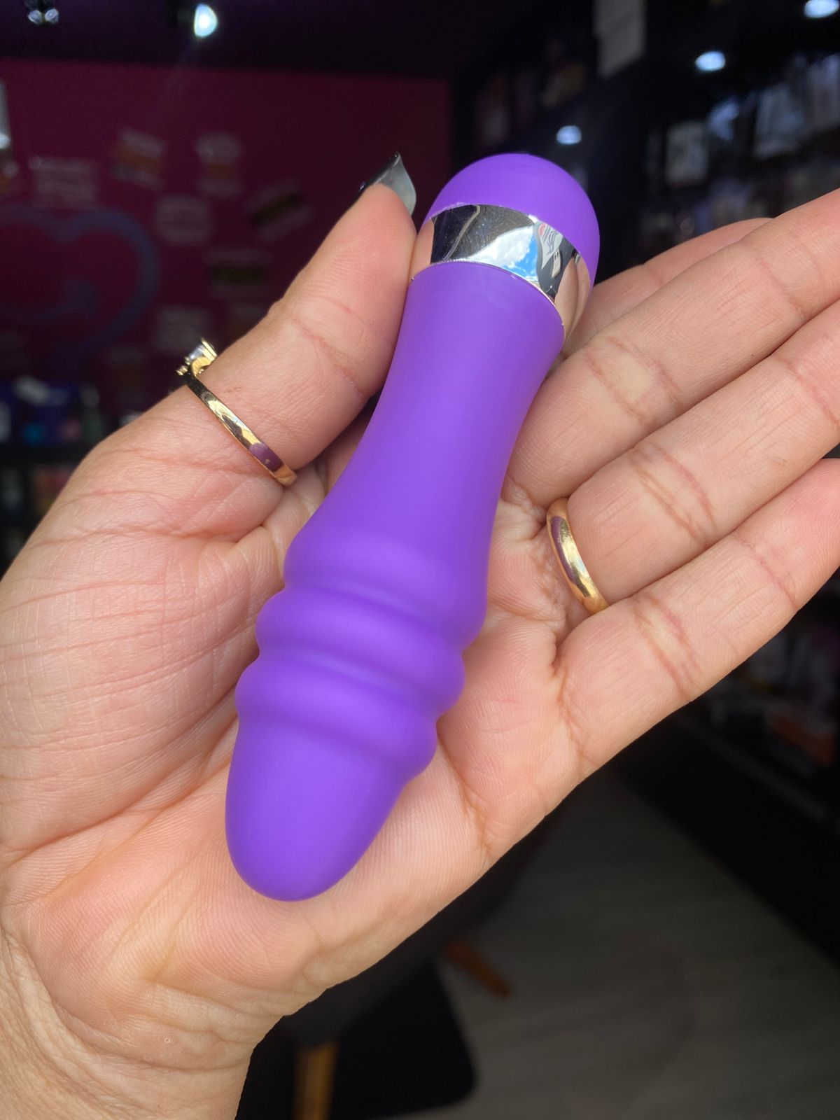 Gus -Vibrador com Anéis Massageadores Multivelocidade (PS005A) pilha — foto 2