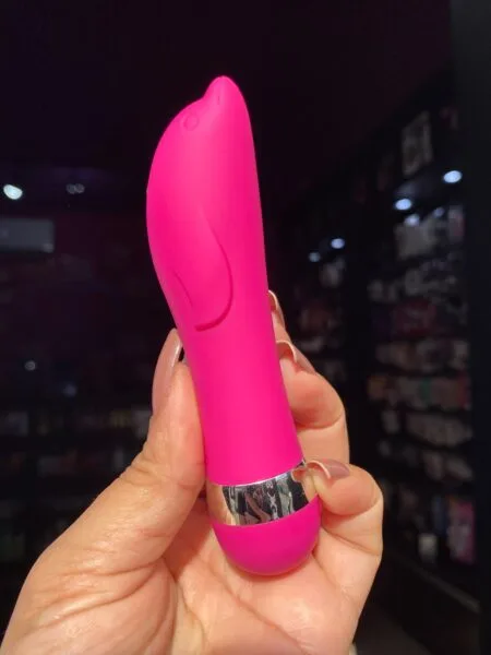 Golfinho -Vibrador Formato Golfinho Aveludado- Multivelocidade Pilha