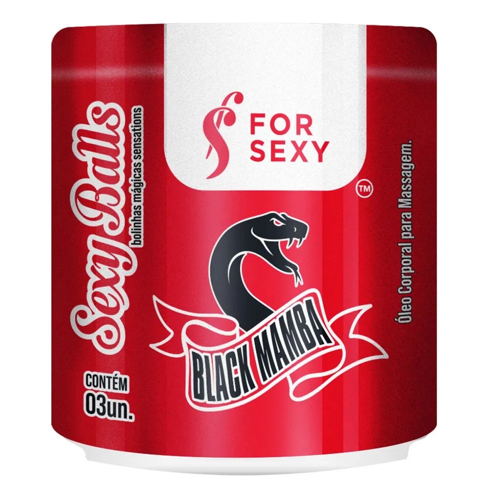 BOLINHA Black Mamba ( Vibrante, Esquenta, Esfria ) 03 Unidades For Sexy — comprar com embalagem discreta na iFody