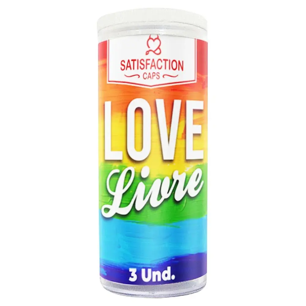 Bolinha Love Livre ( Anestésica, Beijável e Vibra ) 03 Unidades Satisfaction Caps