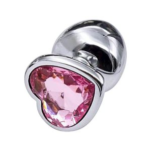 PLUG ANAL COM JOIA de coração tamanho – G (5850) pink