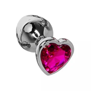 PLUG ANAL COM JOIA de coração tamanho – G (5850) pink