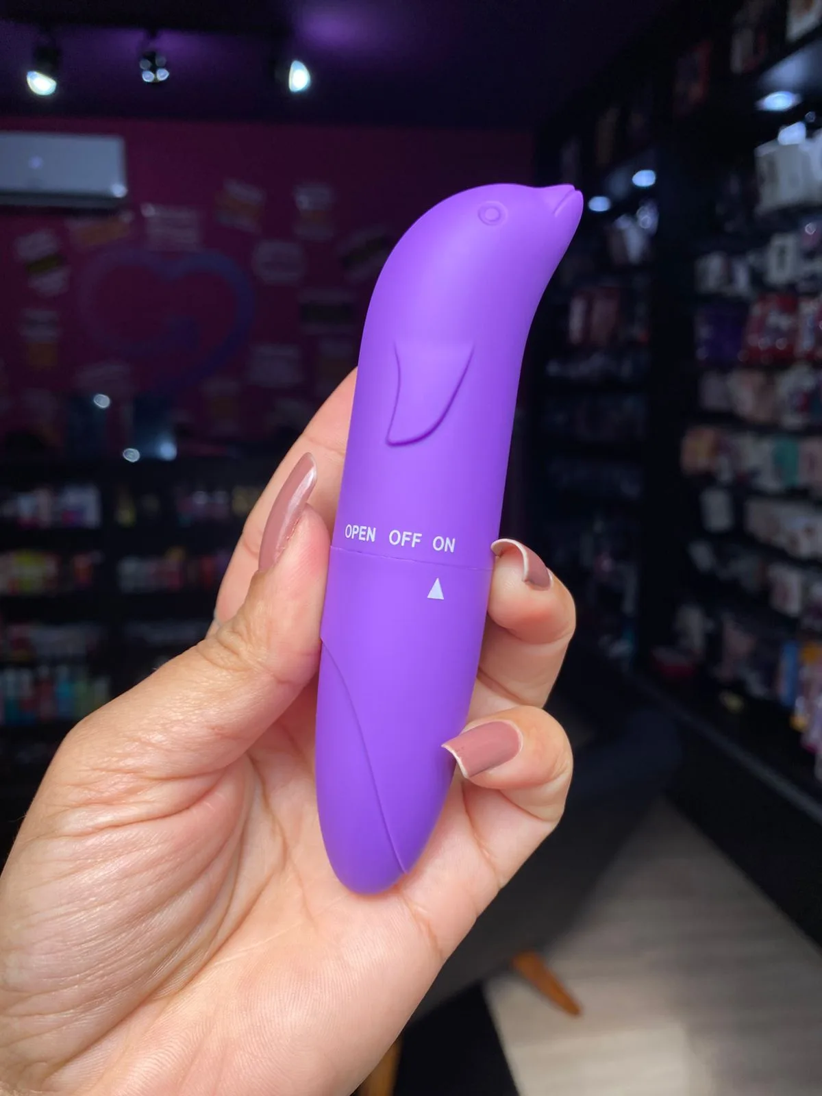 Gregori -Vibrador Ponto G Golfinho Aveludado 01 Intensidade - Pilha