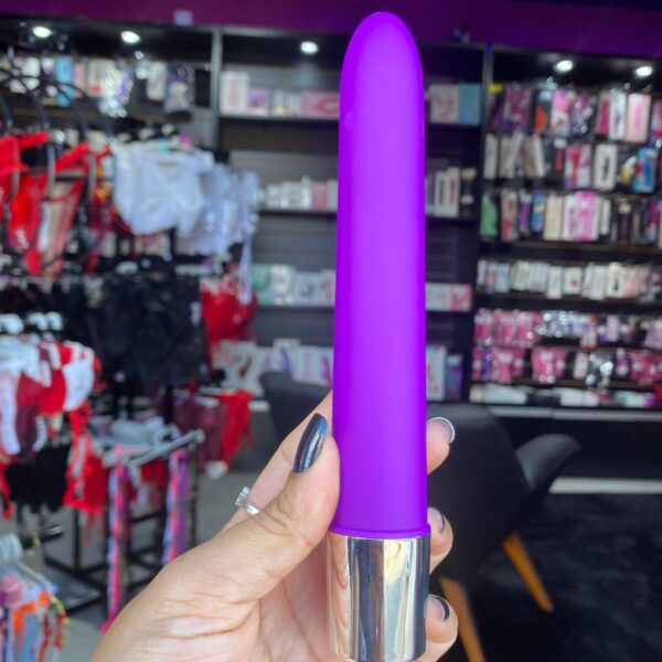 Juliano -Vibrador Personal Com 10 Vibrações Aveludado 17CM (PS007C) pilha