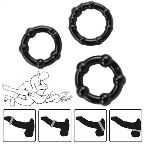 Kit Anel Peniano 3 Unidades 3,7Cm  (7308)