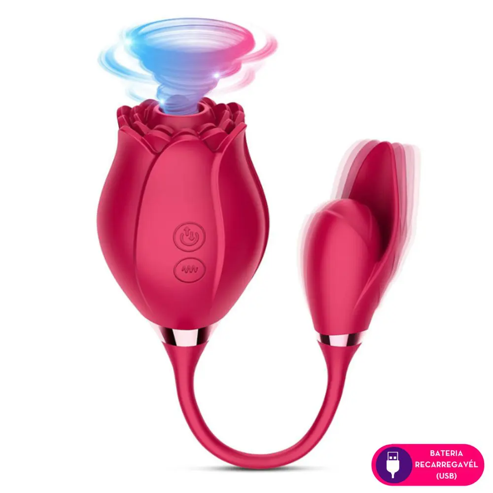 Vibrador em Formato de Flor C/ Vibração e Pulsação