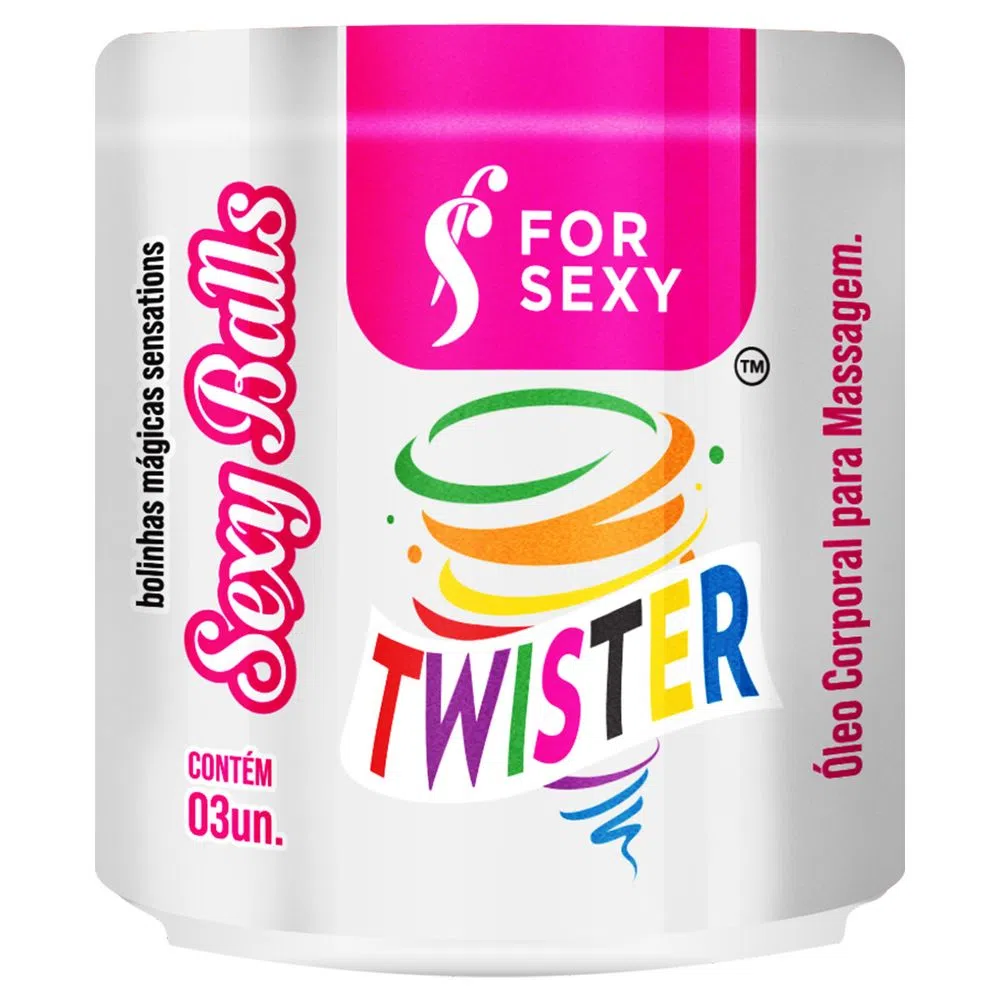 Bolinha TWISTER ( Vibra, Esfria, Esquenta) 03 Unidades - For Sexy