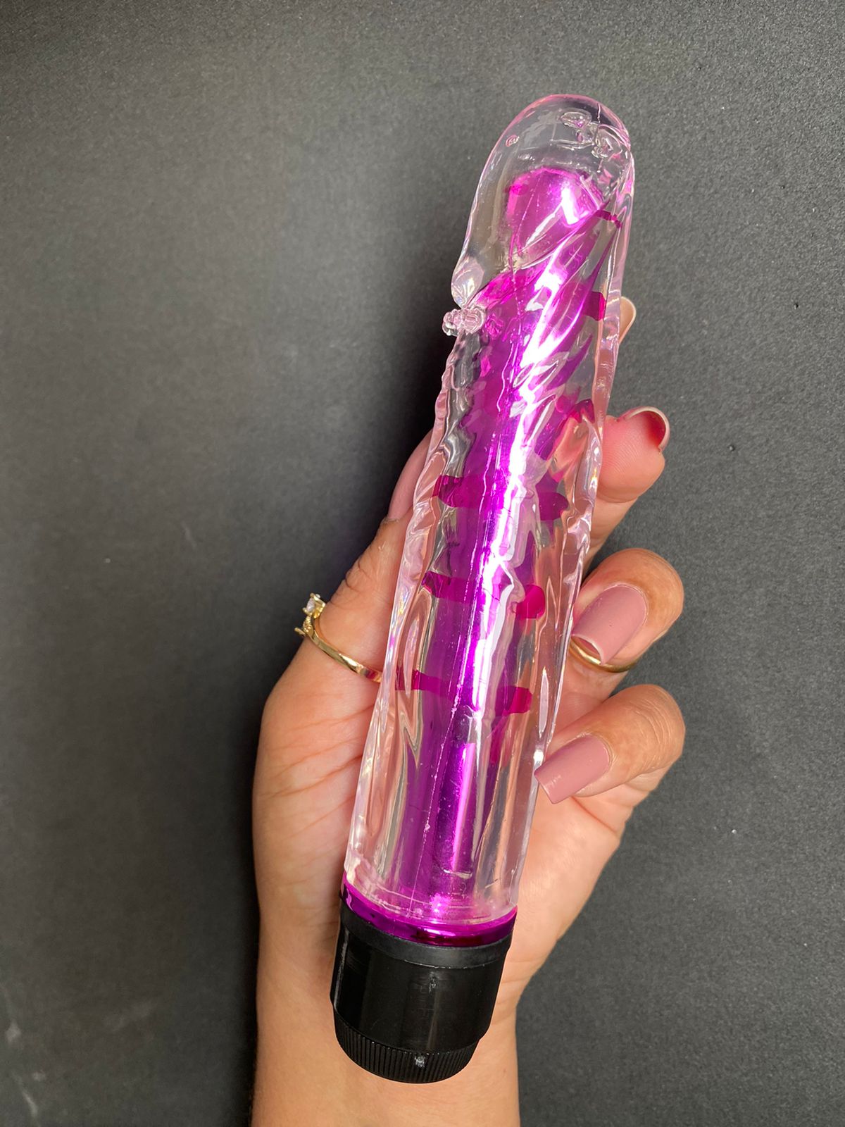 Vibrador Translúcido Com Glande Multivelocidades (1053) rosa — foto 2