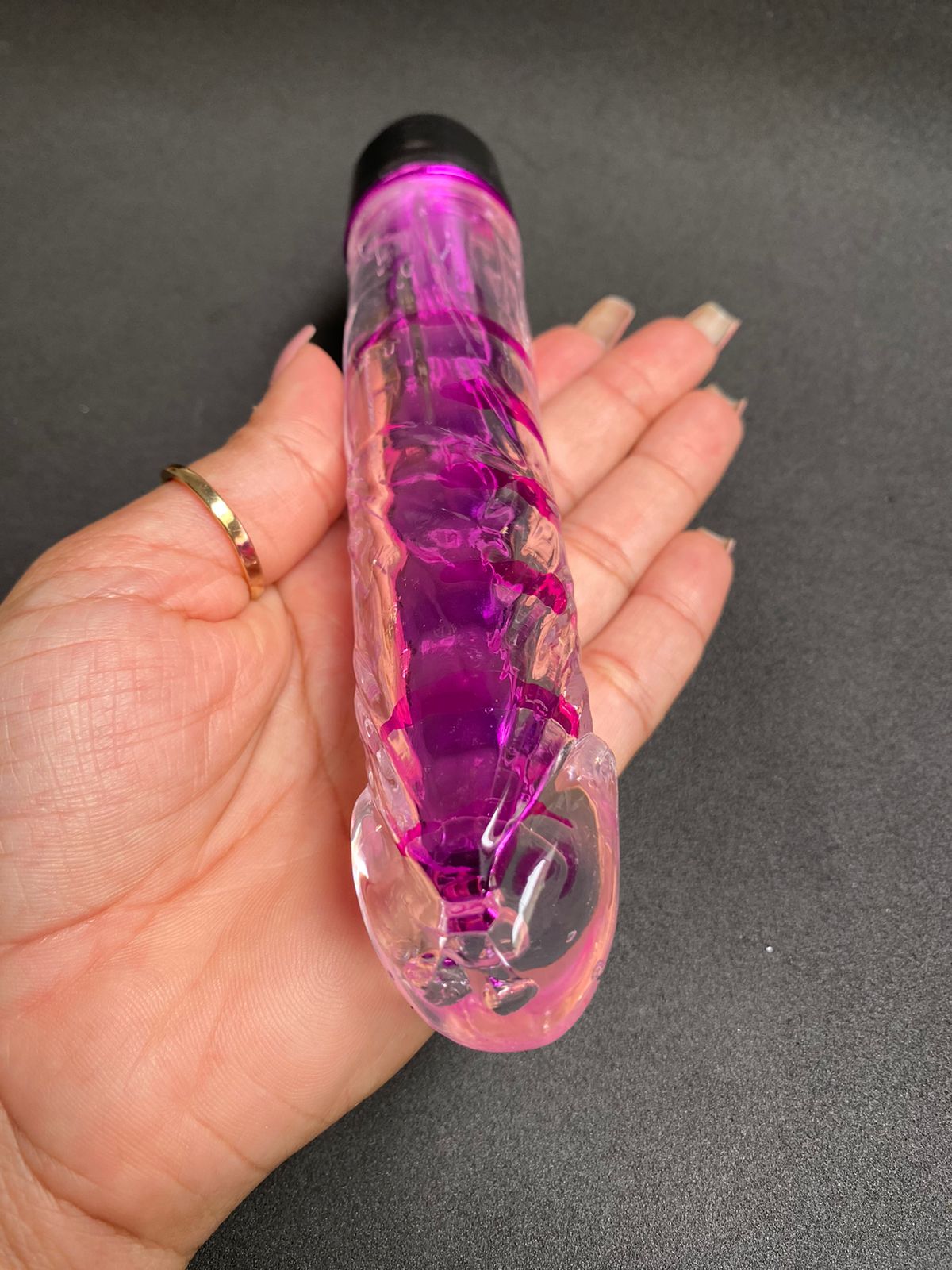 Vibrador Translúcido Com Glande Multivelocidades (1053) rosa — foto 6