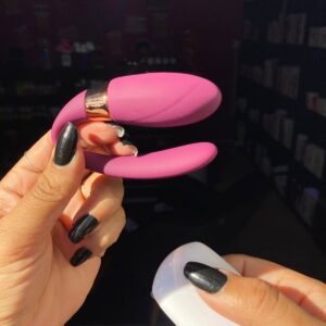 Vibrador de casal com controle sem fio 7 intensidades (1051) roxo