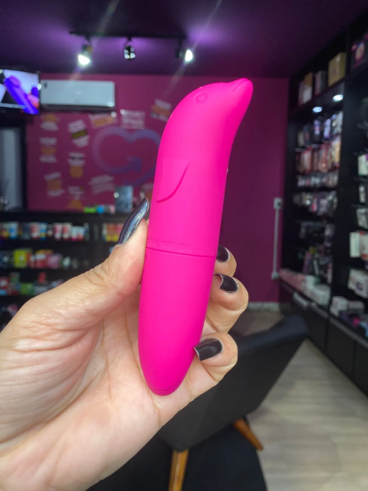 Gregori -VIBRADOR PONTO G GOLFINHO AVELUDADO 01 intensidade – pilha