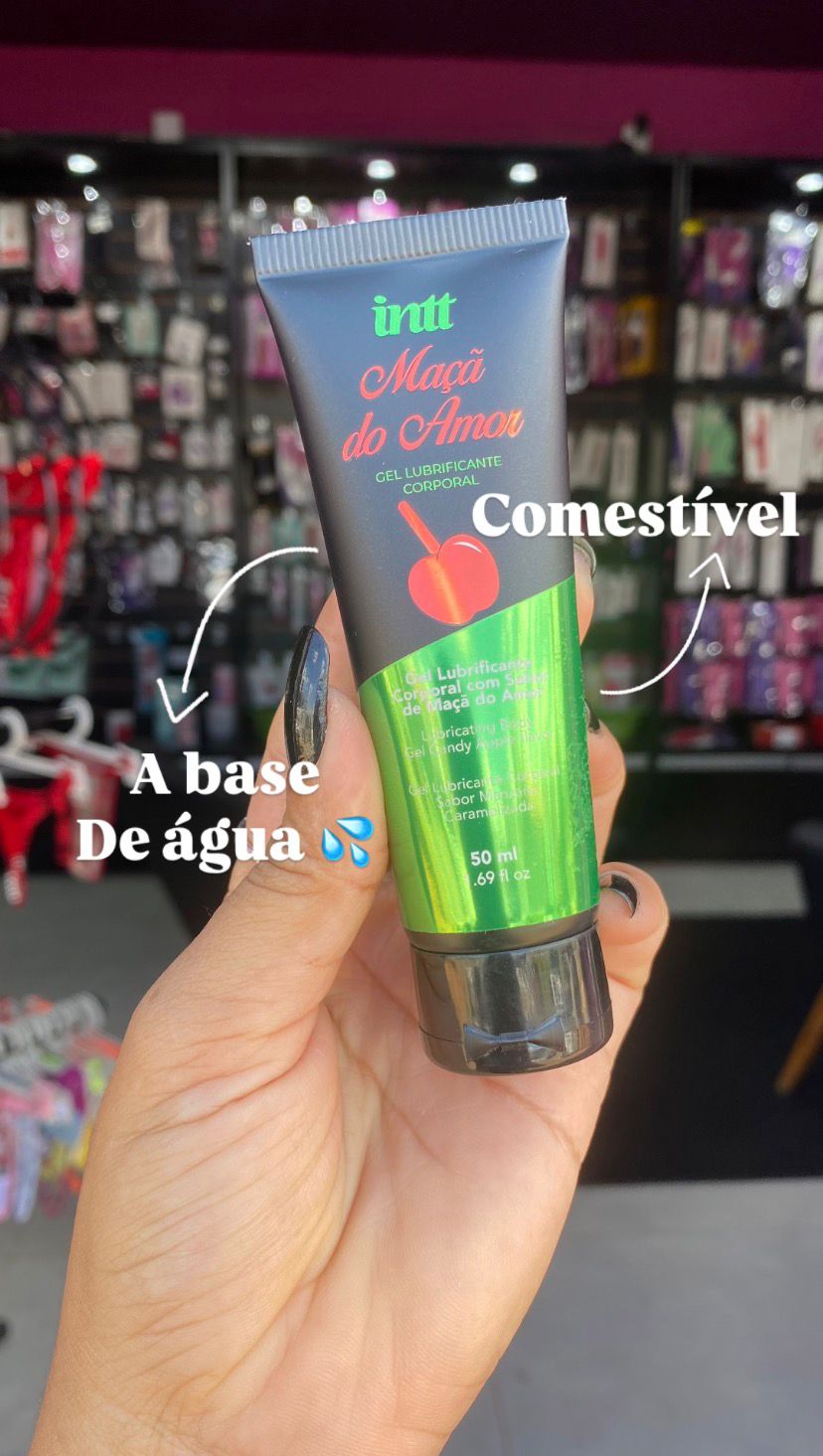LUBR1F1C4NT3 A BASE DE ÁGUA SABOR MAÇÃ DO AMOR 50ML INTT