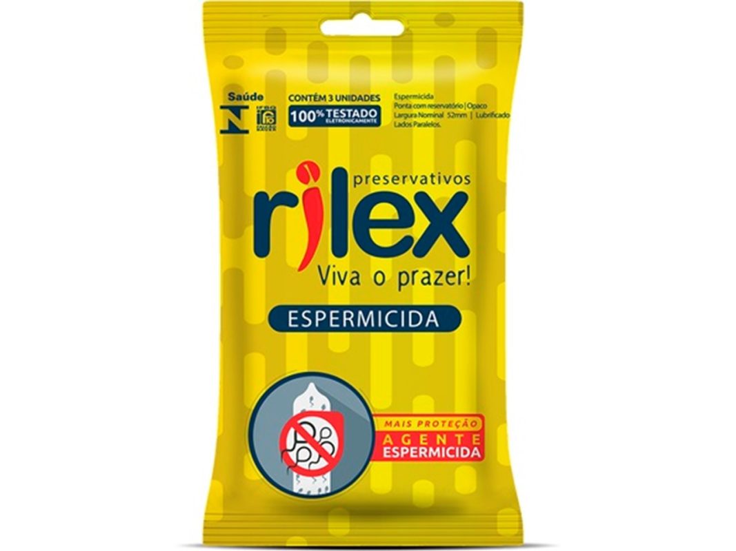 PRESERVATIVO COM ESPERMICIDA C/ 3 UN - RILEX