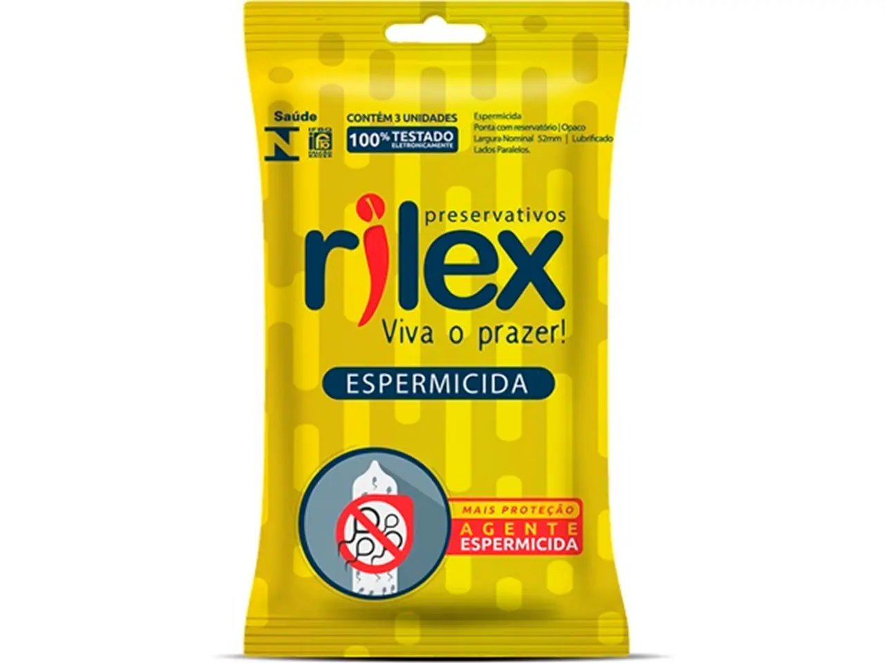 Preservativo com Espermicida C/ 3 un - Rilex
