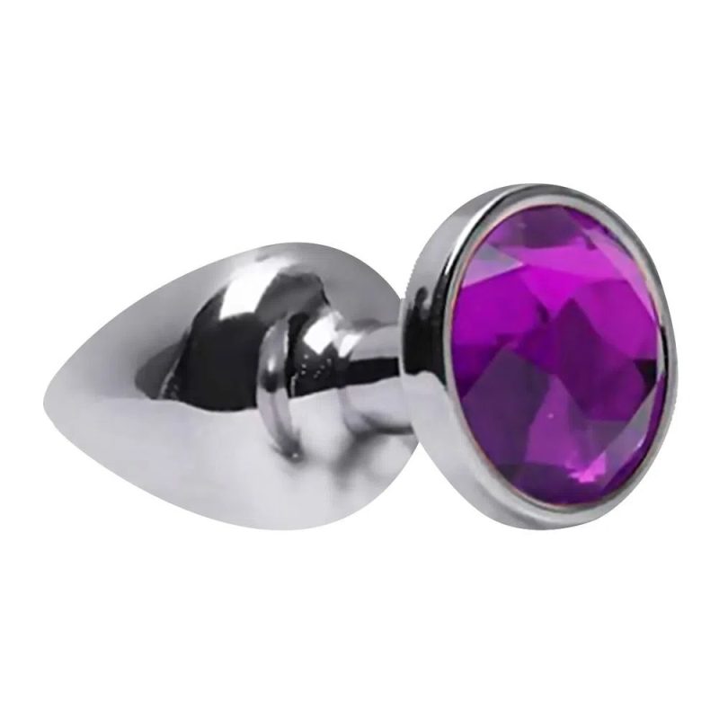 PLUG ANAL COM JOIA redonda tamanho - p (5845) roxo