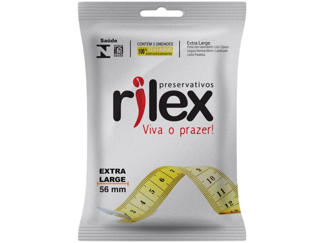 PRESERVATIVO EXTRA LARGE (56 MM DE DIÂMETRO) - RILEX
