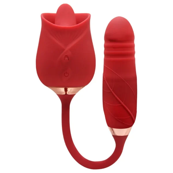 Vibrador vai e vem com lingua (1759) recarregável