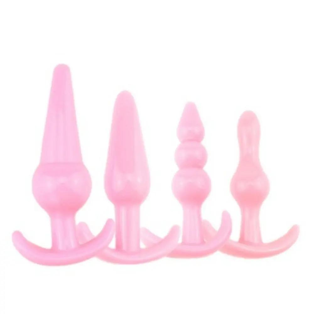 Kit Plug Anal 4 Peças Rosa