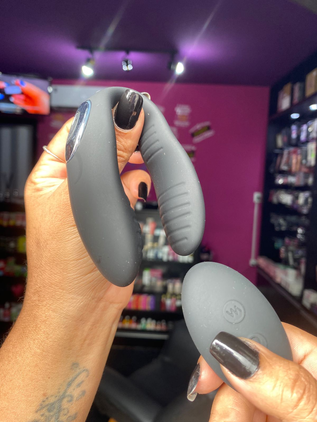 Vibrador de Casal com 10 Intensidades - Preto (1204) Recarregável — foto 9
