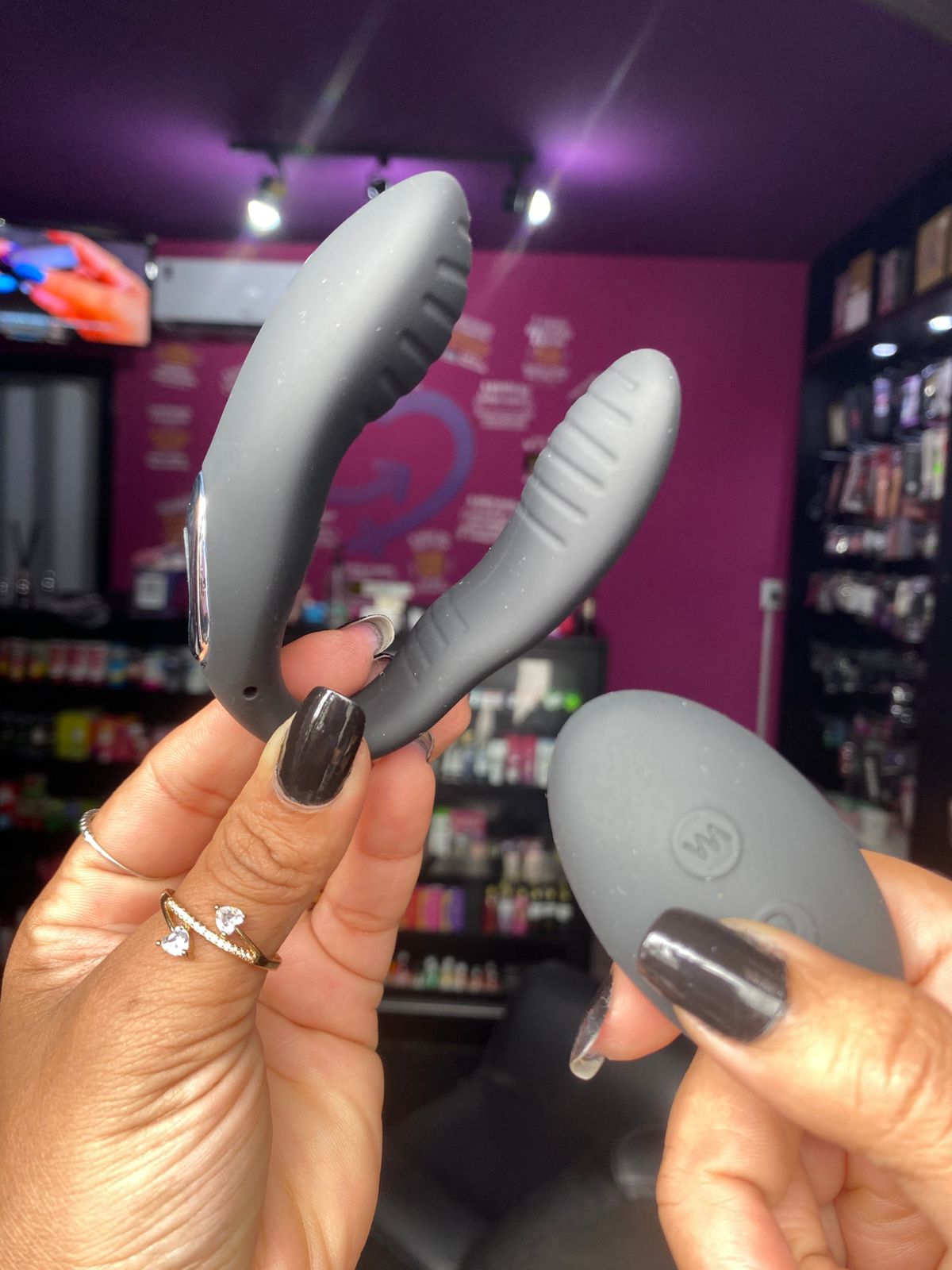 Vibrador de Casal com 10 Intensidades - Preto (1204) Recarregável — foto 8