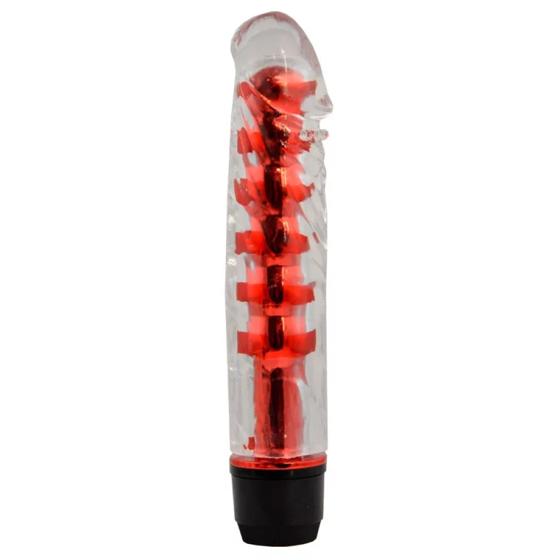 Vibrador Translúcido Com Glande Multivelocidades