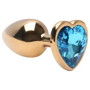 Plug Anal Dourado com Joia em Forma de Coração ( G )