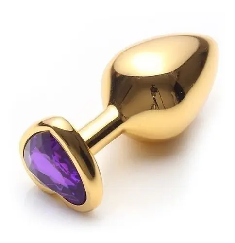 Plug Anal Dourado com Joia em Forma de Coração ( M )