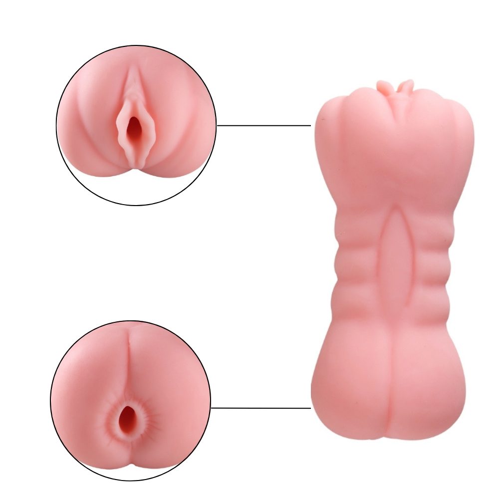 Masturbador masculino duplo com Vagina e Ânus 18x5cm (6772) — foto 2