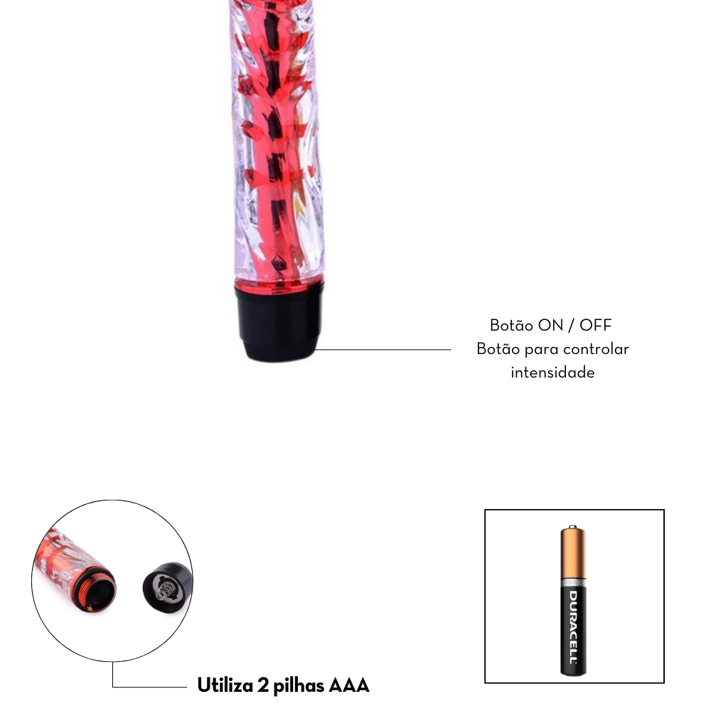 Vibrador Translúcido Com Glande Multivelocidades — foto 2