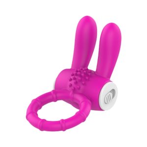 Anel peniano com vibro e estimulador de clitóris rabbit - pink