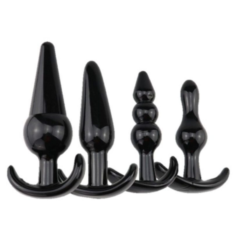 Kit Plug Anal 4 Peças (8392) PRETO