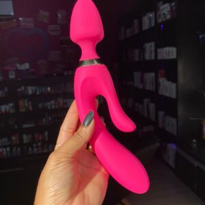 Magda -Varinha mágica dupla com plug anal- 10 intesidades (1140) rosa