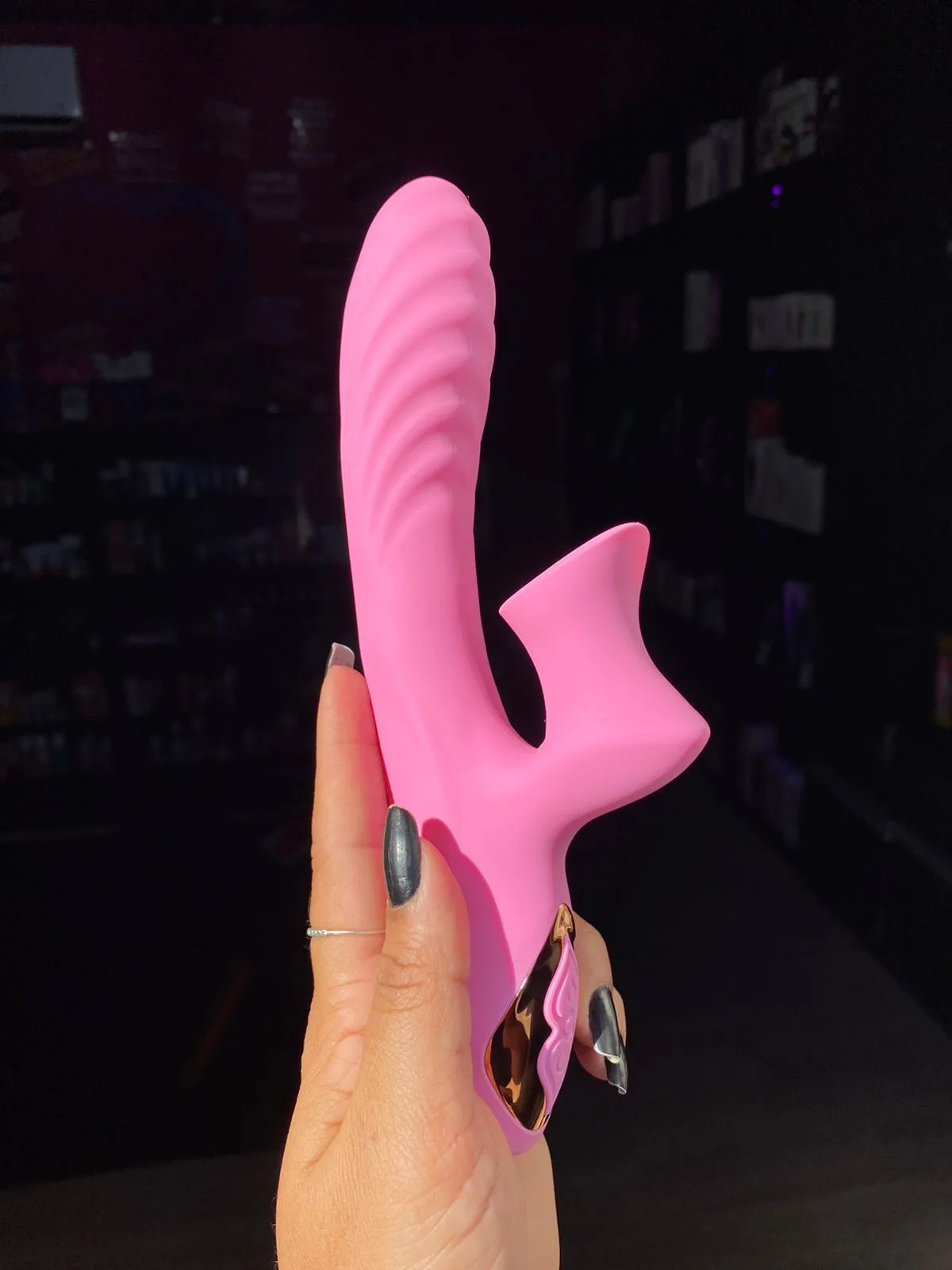DIBE -vibrador PONTO G com rotação no clitóris- 10 intensidades (db073) recarregável