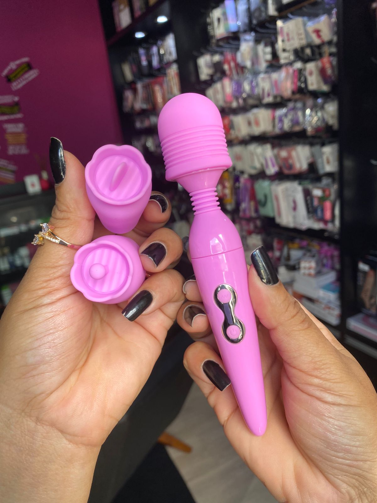 Mini Varinha Gina c/ 3 pontas 10 modos de v1br4ç40 (1018) pilha